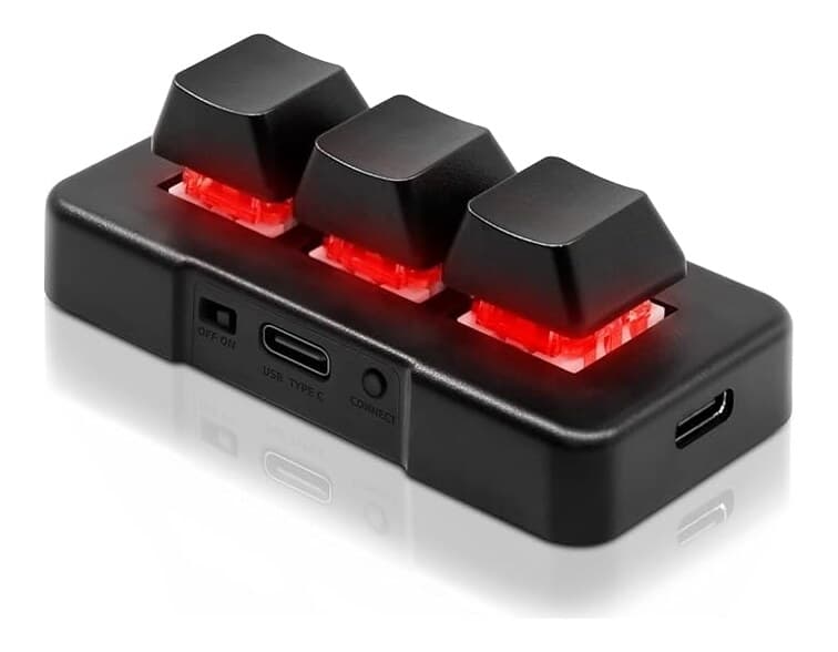 Mini Bluetooth-toetsenbord met 3 toetsen