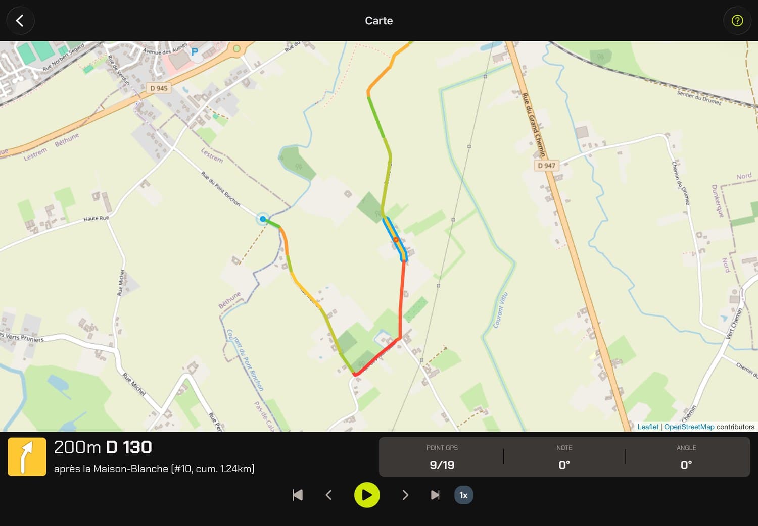 Kaart van het parcours