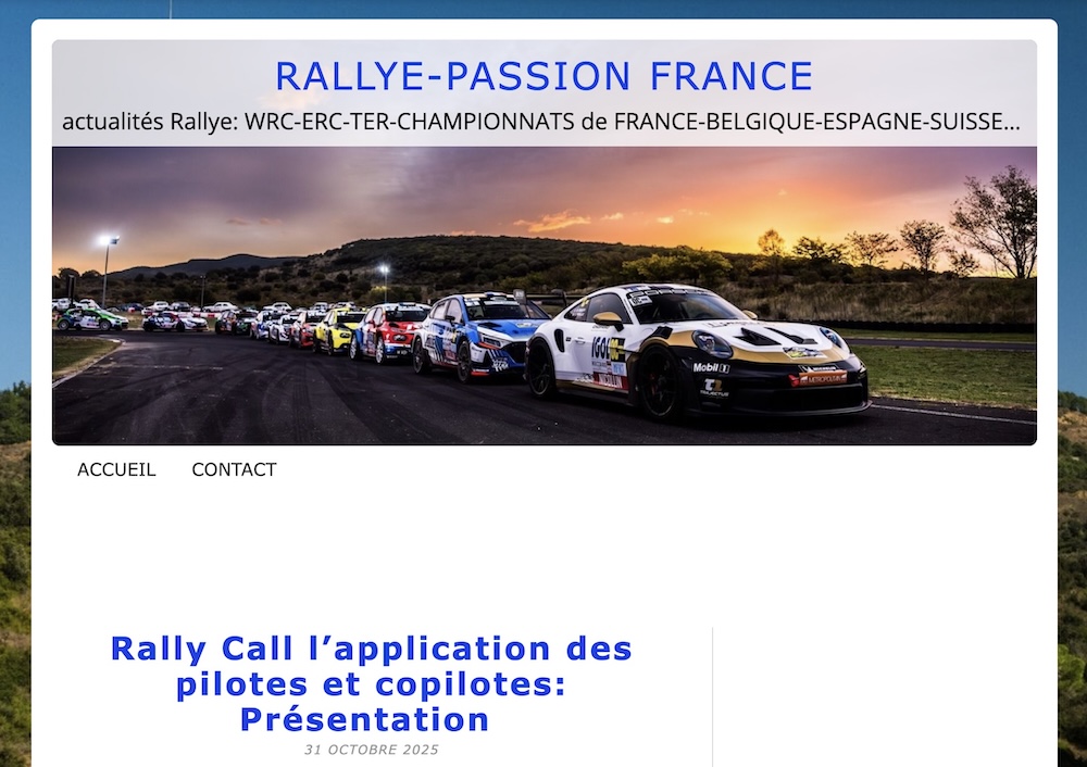Article Rally Call sur Rallye Passion France